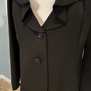 PRESTON & YORK Women’s Black Ruffled Blazer Size 14